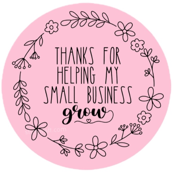 Thanks For Helping Us Grow, Small Business, Handmade Shop, Thank You Sticker - Picture 1 of 15